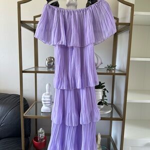 Purple lavendar ruffle dress